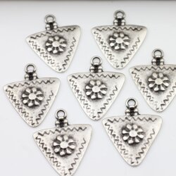 5 Antique Silver Ethnic Charms Pendant