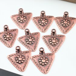 5 Antique Copper Ethnic Charms Pendant