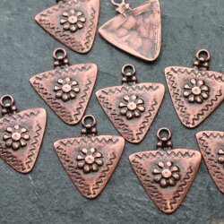 5 Antique Copper Ethnic Charms Pendant