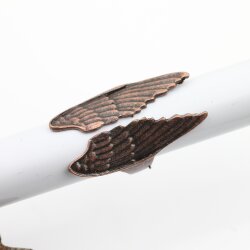 Wings Ring, Antique Copper Angel wings