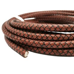 6mm Bolo Cord Round Braided Leather Strap 1 m