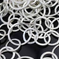 Link chain silver matt brushed