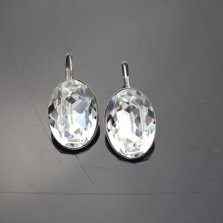 Swarovski Crystal Earrings, Elegant Earrings, 18mm Oval