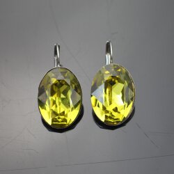 Swarovski Crystal Earrings, Elegant Earrings, 18mm Oval