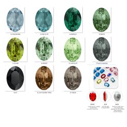 Swarovski Crystal Earrings, Elegant Earrings, 18mm Oval