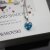 Swarovski Crystal Heart Necklace with 10 mm Swarovski Crystal Pendant, handmade