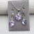 Set Swarovski Crystal Heart Necklace and Earring with 10 mm Swarovski Crystal Pendant, handmade