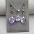 Set Swarovski Crystal Heart Necklace and Earring with 10 mm Swarovski Crystal Pendant, handmade