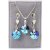 Set Swarovski Crystal Heart Necklace and Earring with 10 mm Swarovski Crystal Pendant, handmade