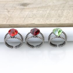 Herz Ring mit Swarovski Kristall