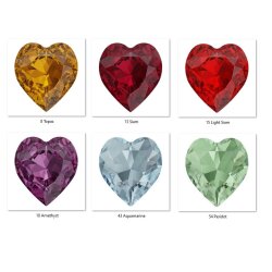 11x10 mm Swarovski crystal heart, Art. 4800