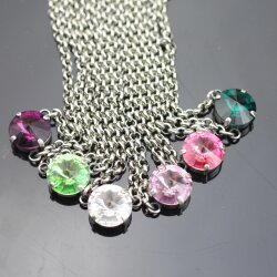 Personalisierte Geburtsstein-Halskette, mit 12 mm Rivoli Swarovski Kristall, Swarovski Schmuck