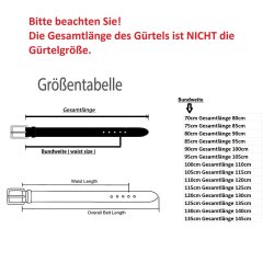 Design Ledergürtel für Herren und Damen Handarbeit Rindsleder Vollledergürtel 4 cm ohne Schnalle Wechselgürtel