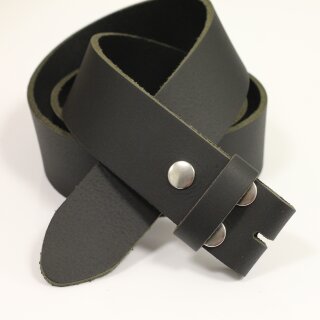 Black leather belt Casual snap belt 4 cm, Leather Snap Belt Strap