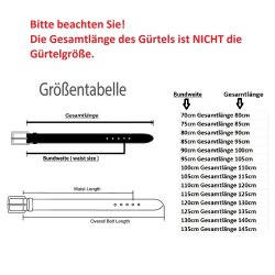 Ledergürtel Schwarz Wechselgürtel 4 cm, Rindsleder Echt Ledergürtel