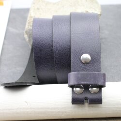 Denim Blau leather belt Casual snap belt 4 cm, Leather Snap Belt Strap