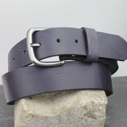 Denim Blau leather belt Casual snap belt 4 cm, Leather Snap Belt Strap