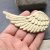 Angel Wing Belt Buckle Gold Perlmutt