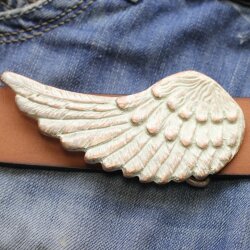 Angel Wing Belt buckle Rose Perlmutt