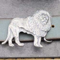 Rustical Silver Lion Belt Buckle