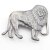 Rustical Silver Lion Belt Buckle