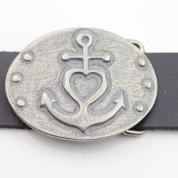 Belt buckle Love, believe, hope, Rustic silver