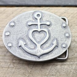 Belt buckle Love, believe, hope, Rustic silver