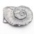 Belt buckle snail shell, Rustic silver