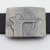 Belt buckle archer male, Rustic silver