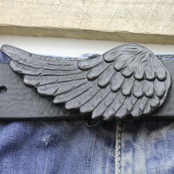 Matte Black Angel Wing Belt buckle