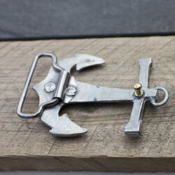 Nautical Anchor Belt Buckle, Rustic silver Belt buckle