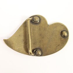 Belt buckle melting Heart, Antique Gold