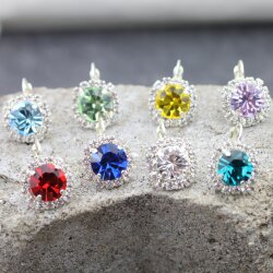 Ohrhänger mit 10 mm Swarovski Kristall –...