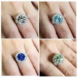 Kristal Ring mit 10 mm Swarovski Steine – Silber...