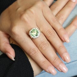 Rhinestone Ring mit 10 mm Swarovski Crystal Ring, Cocktail Crystal Ring