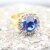 Rhinestone Ring mit 10 mm Swarovski Crystal, Gold Cocktail Crystal Ring