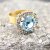 Rhinestone Ring mit 10 mm Swarovski Crystal, Gold Cocktail Crystal Ring