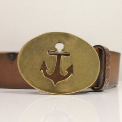 Antique Brass Navy Anchor Belt buckle