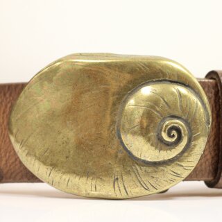 Antique Brass Belt Buckle snail shell Buckle