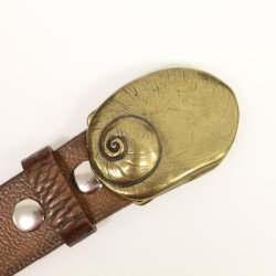 Antique Brass Belt Buckle snail shell Buckle