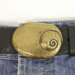 Antique Brass Belt Buckle snail shell Buckle