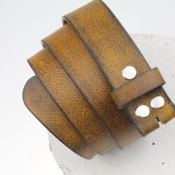 leather belts, 4 cm, 100 % Cow leather - Blau