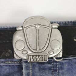 Gürtelschnalle VW käfer, Gürtelschließe 4 cm Schließe Buckle Auto Käfer, silberfarbig