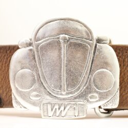 Volkswagen Beetle Belt Buckle, 1980s, Design Belt Buckle, Antique silver