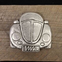 Volkswagen Beetle Belt Buckle, 1980s, Design Belt Buckle, Antique silver