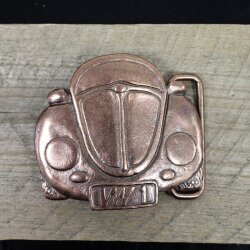 Volkswagen Beetle Belt Buckle, 1980s, Design Belt Buckle, Antique copper