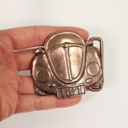 Volkswagen Beetle Belt Buckle, 1980s, Design Belt Buckle, Antique copper