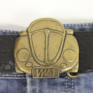 Volkswagen Beetle Belt Buckle, 1980s, Design Belt Buckle, Antique Brass