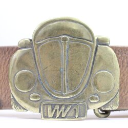 Volkswagen Beetle Belt Buckle, 1980s, Design Belt Buckle, Antique Brass