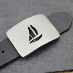 Sailboat belt buckle, Design Belt Buckle, Silver Grey